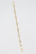 Liora Kadın Zirkon Taşlı  Gold Renk Zincir Detaylı Bileklik (17+2cm)