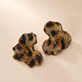 Leopar Parıltılı Küpe