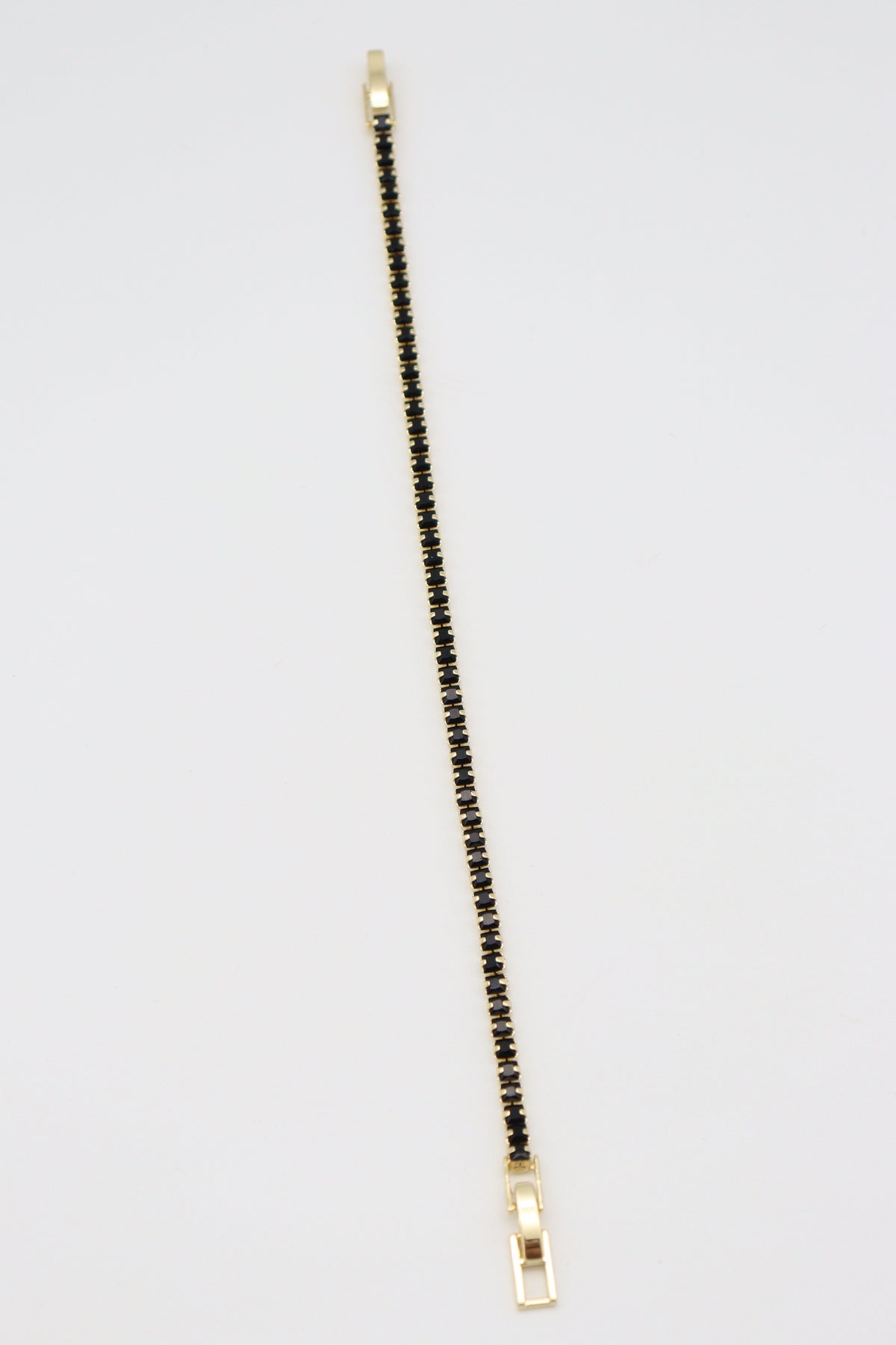 Dena Kadın Zirkon Taşlı  Gold Renk Zincir Detaylı Bileklik (17+2cm) (Kopya)
