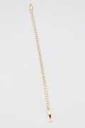 Done Kadın Zirkon Taşlı  Gold Renk Zincir Detaylı Bileklik (17+2cm)