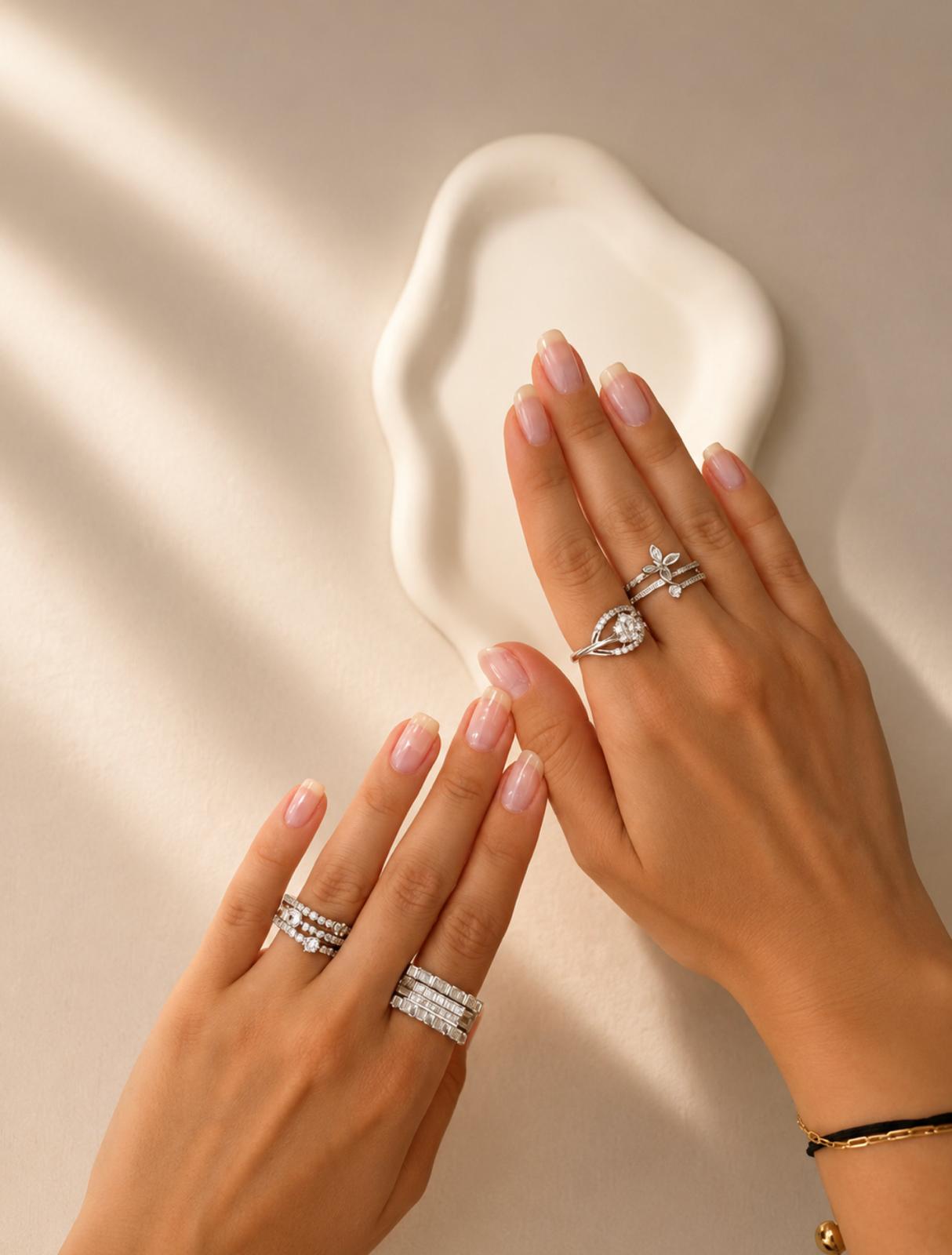 Silver Yüzük Set